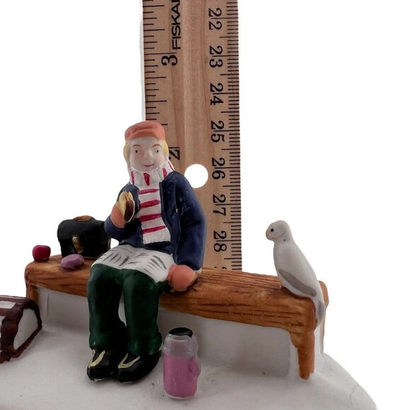 Vintage Lemax Christmas Village Suppertime Porcelain 1997 w/Box 73225 Park Bench - Picture 7 of 10
